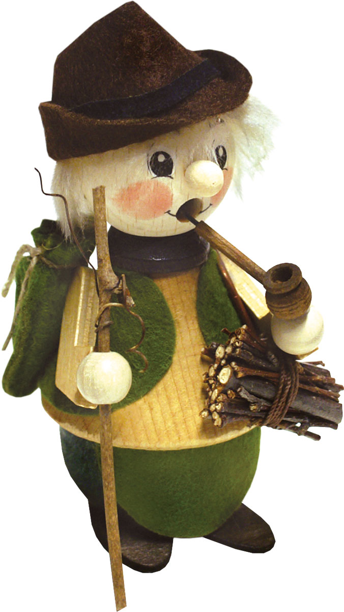 Smoking men, wood collectors