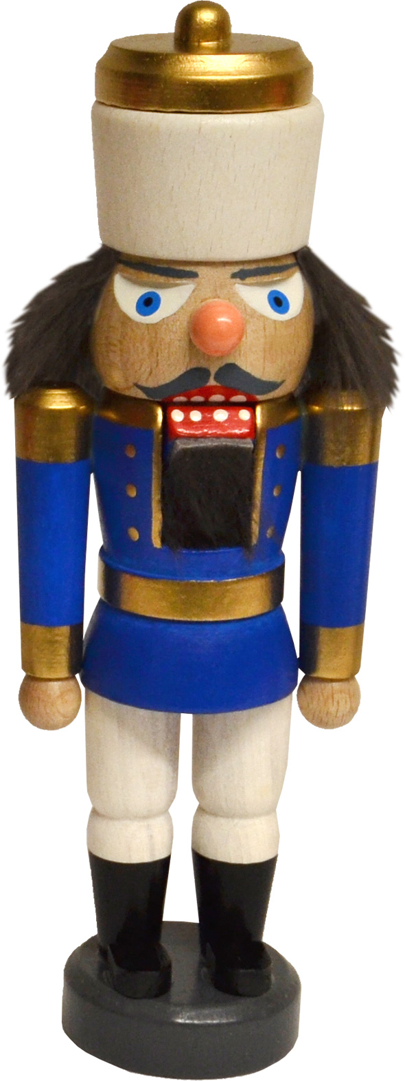Nussknacker zum Basteln Motiv König, blau