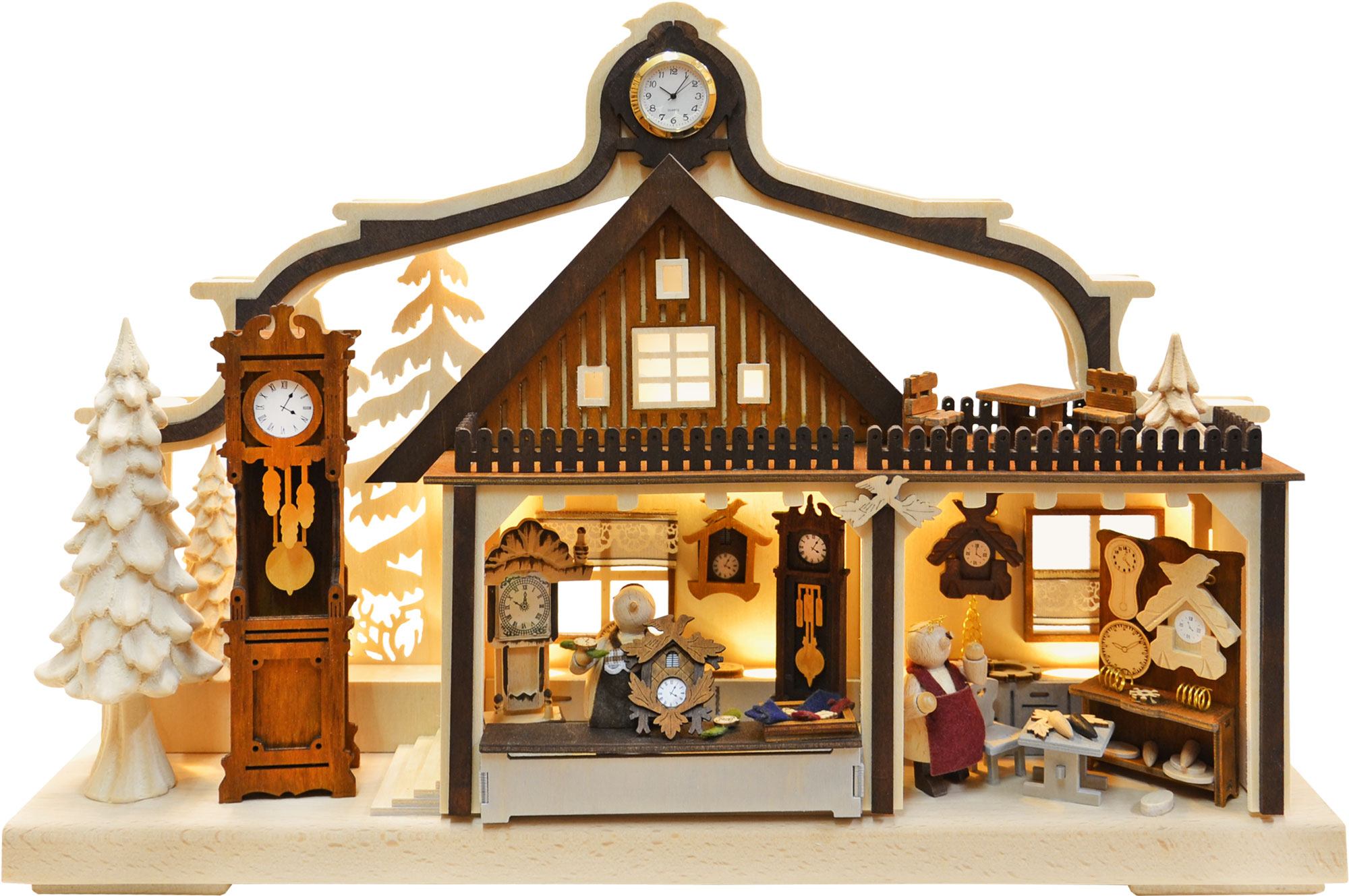 Small 3D Schwibbogen, clockmaker's workshop