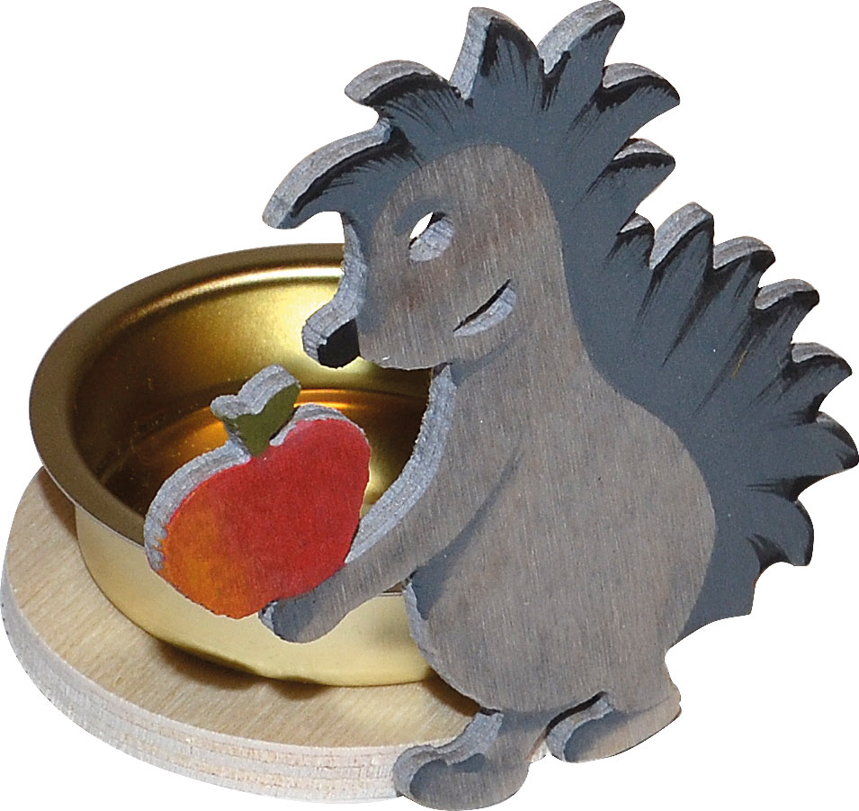 Tealight holder hedgehog, for crafting