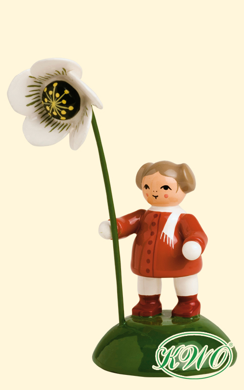 Flower child, girl Christmas rose