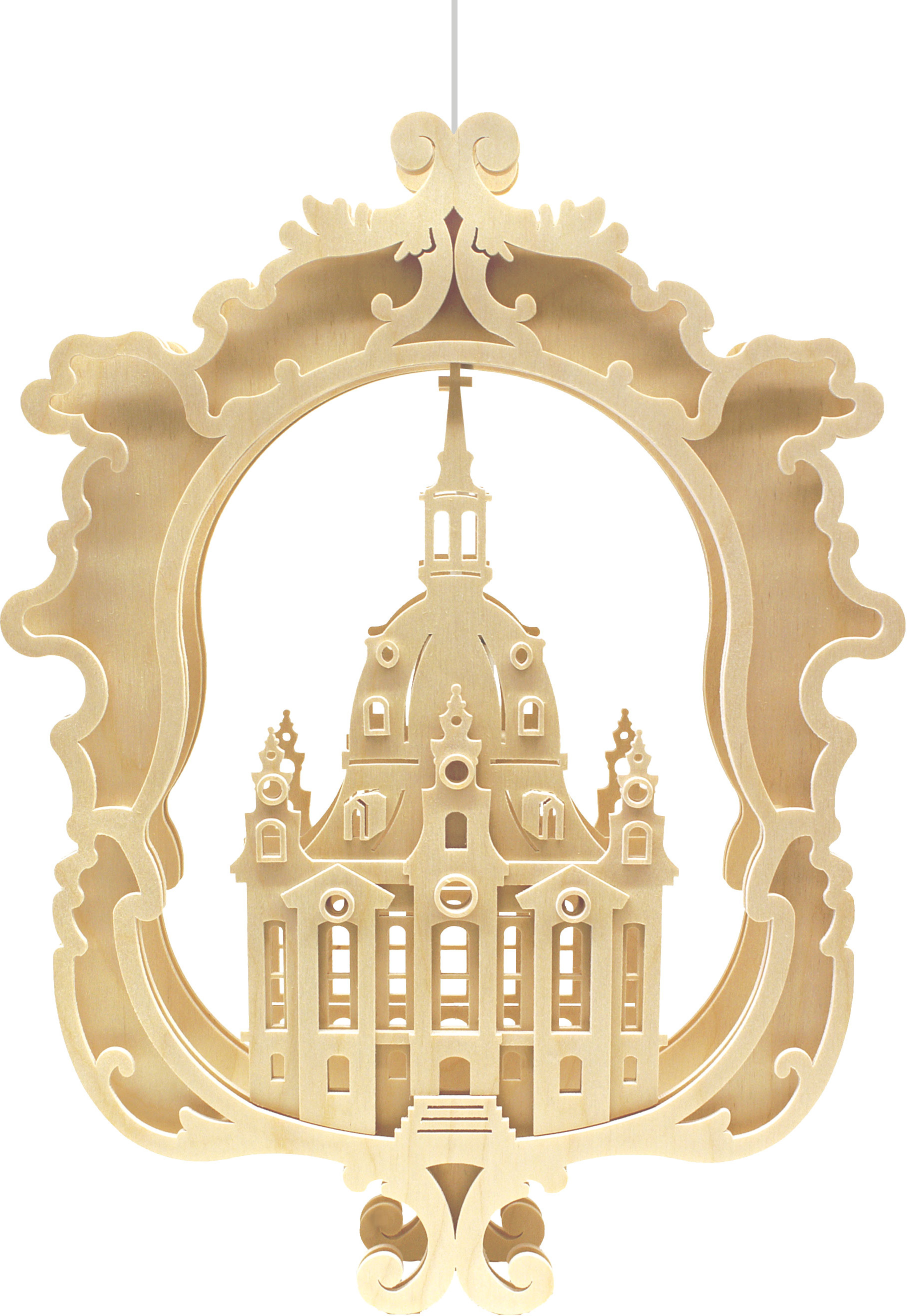 Window picture, illuminated, natural, Dresden Frauenkirche