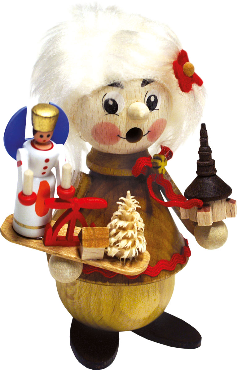 Ore Mountain girl with light angel, short clogs