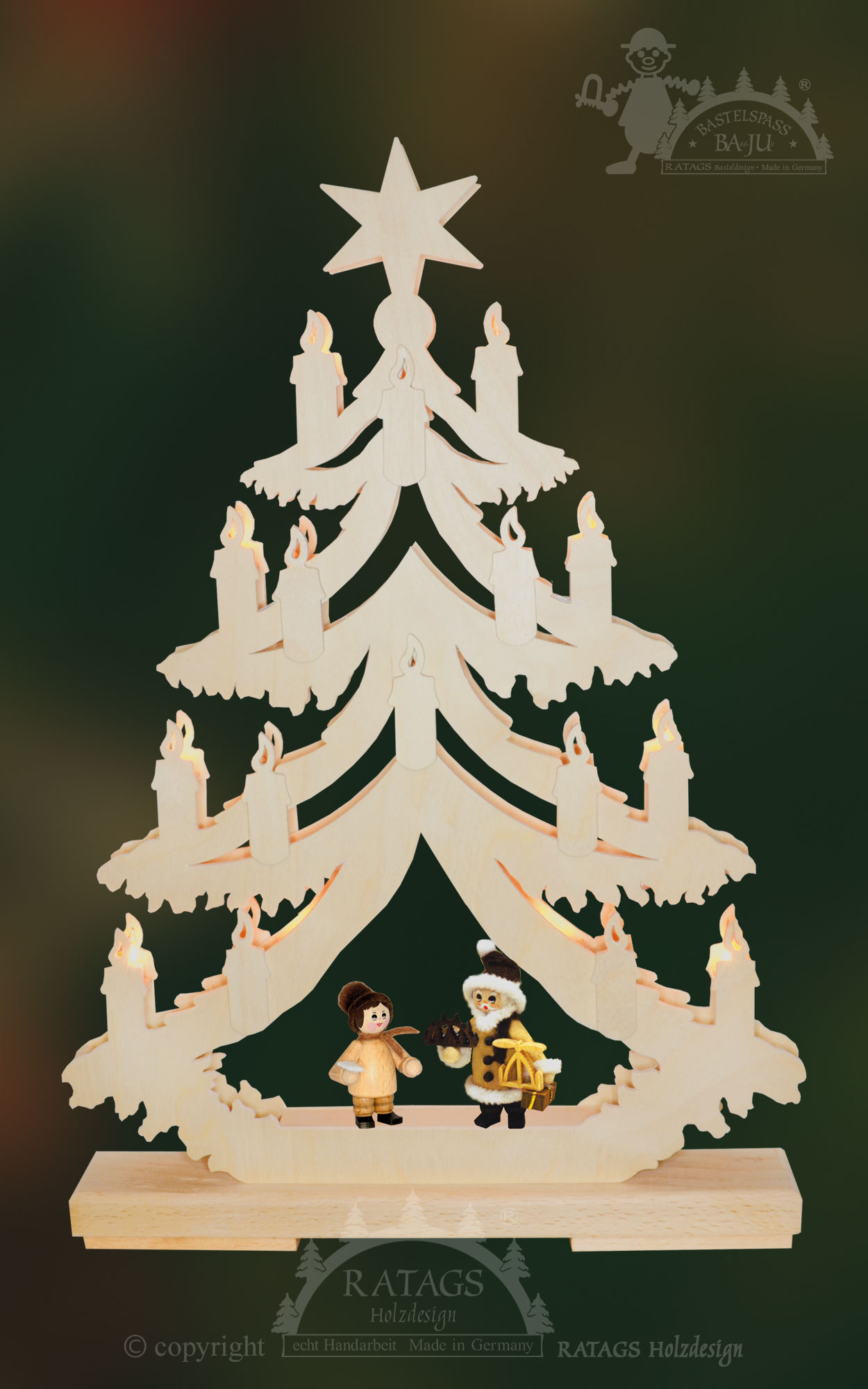 Fir tree for crafting, small, unassembled, self-assembly