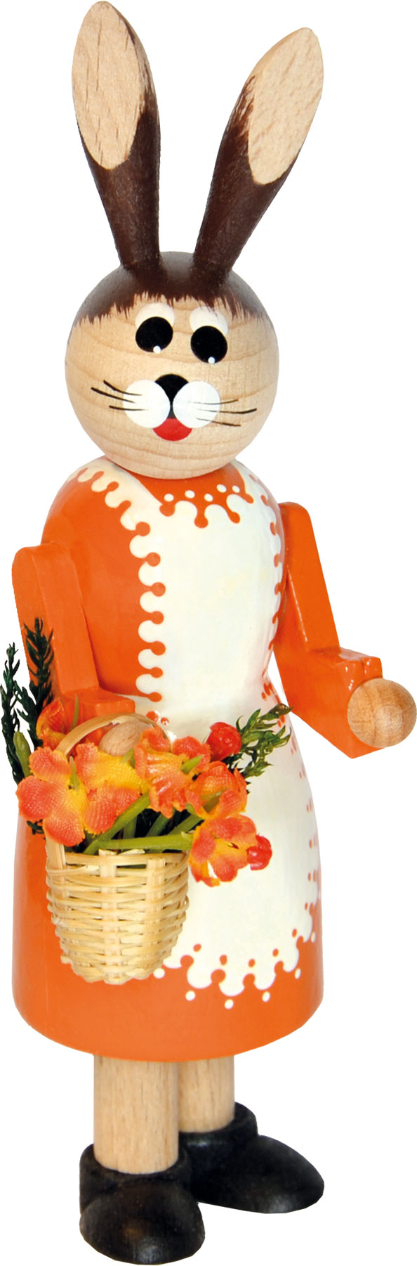 Osterhasenmädchen mit Korb, orange Osterhasenmädchen mit Korb, orange