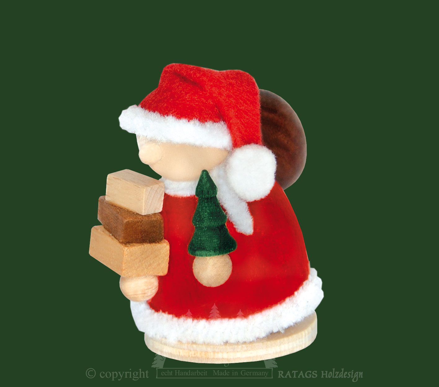 Molli, Junge Linie - Weihnachtmann rot,  Geschenke, Bäumchen