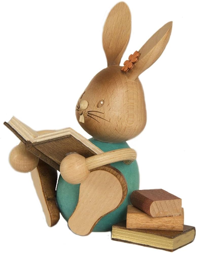 Osterhase, Stupsi Hase mit Büchern ca. 12 cm