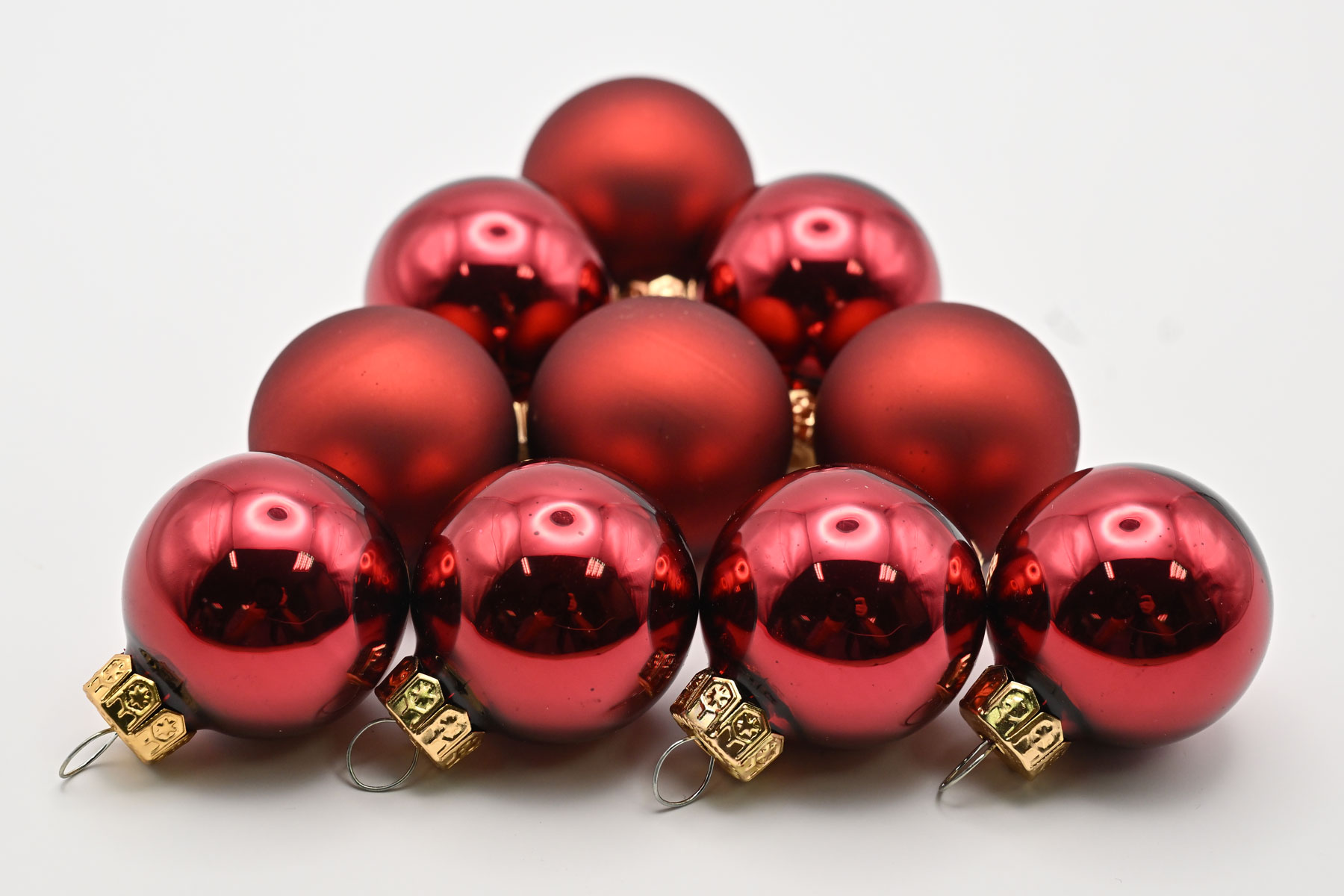 Glaskugel, rot, 30 mm, 18 Stk.