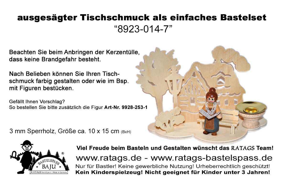 Tischschmuck zum Basteln, Wolke Haus