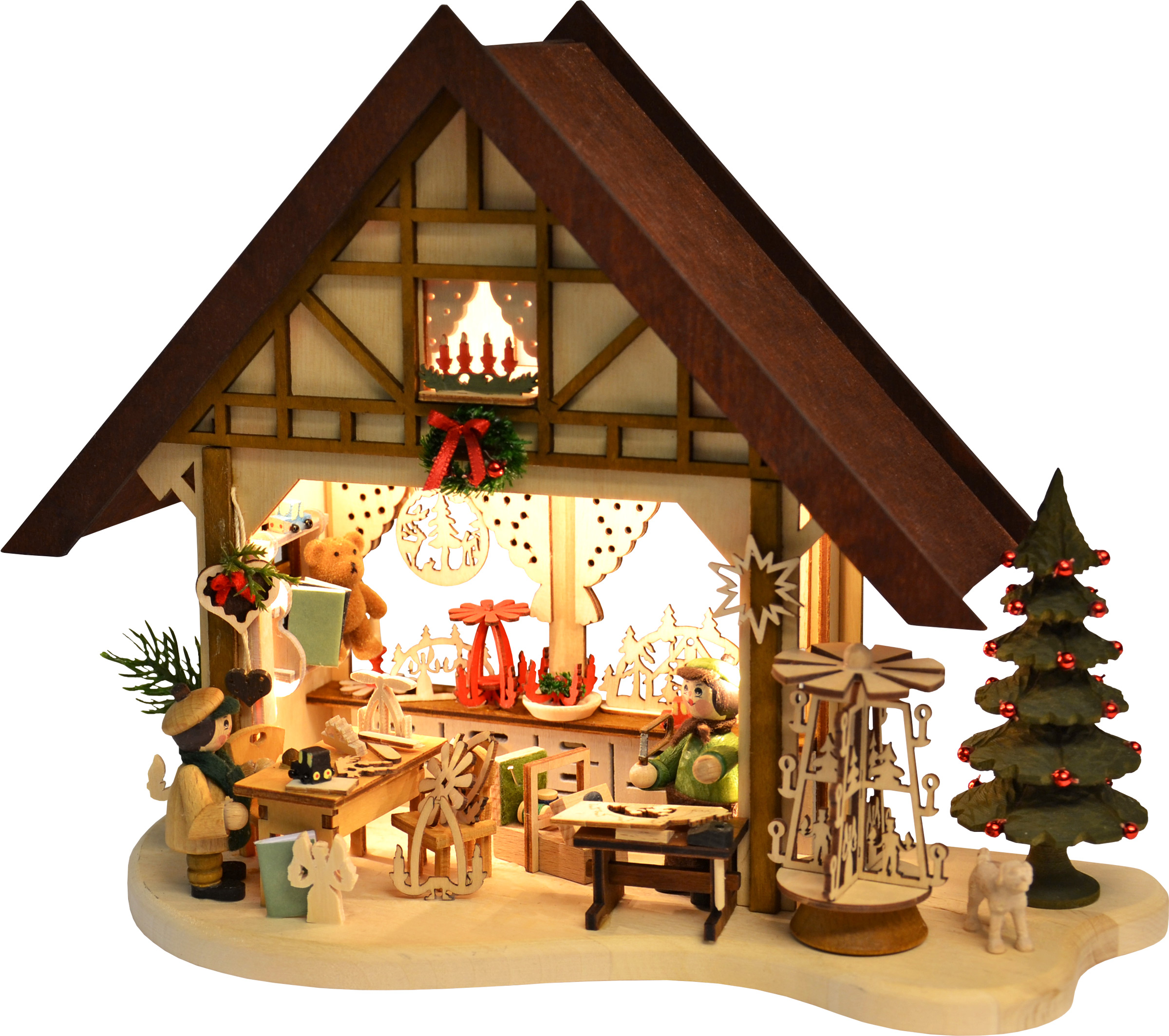 Half-timbered house LED, pyramid house