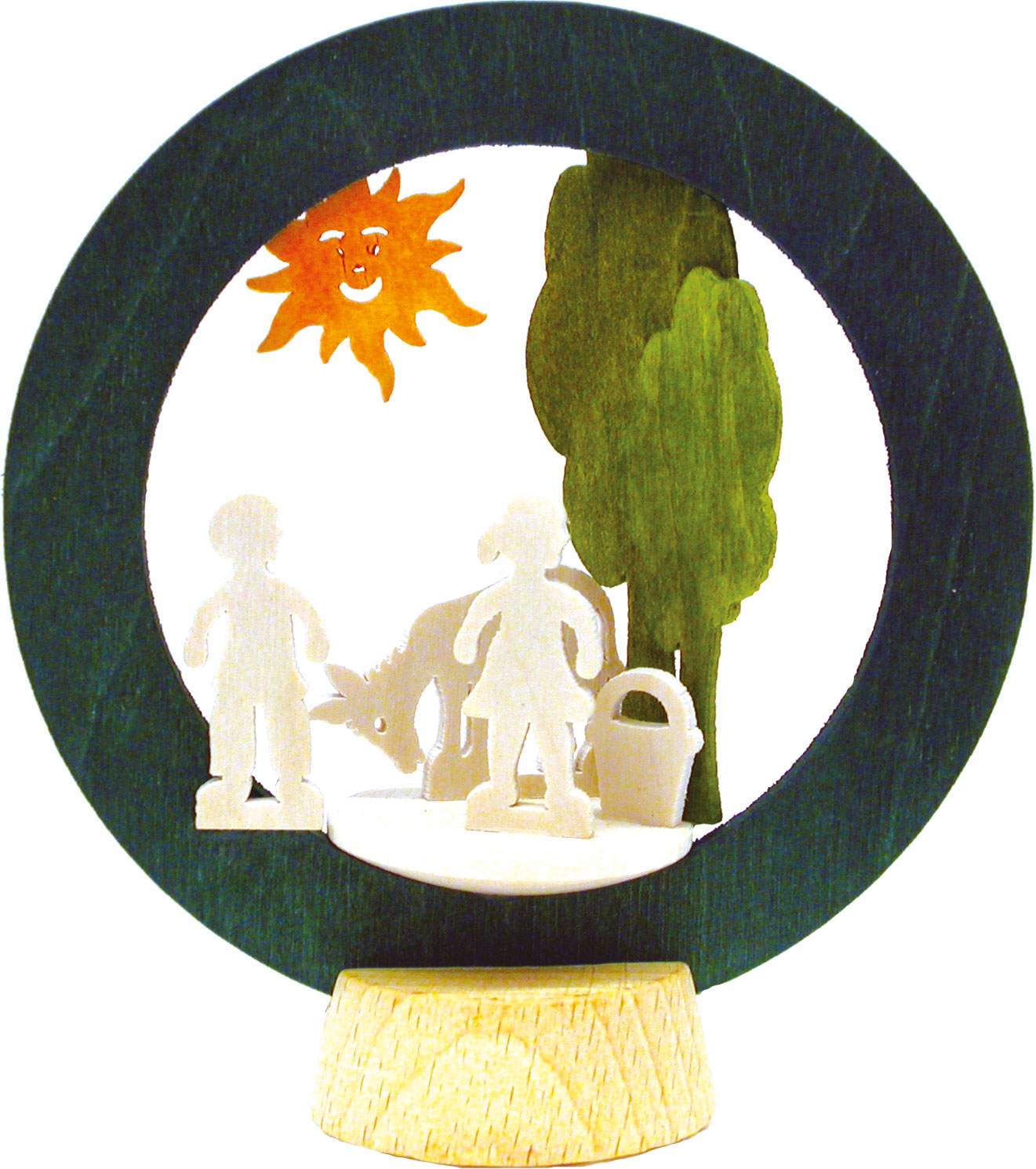 Anillo base para manualidades, niño con burro