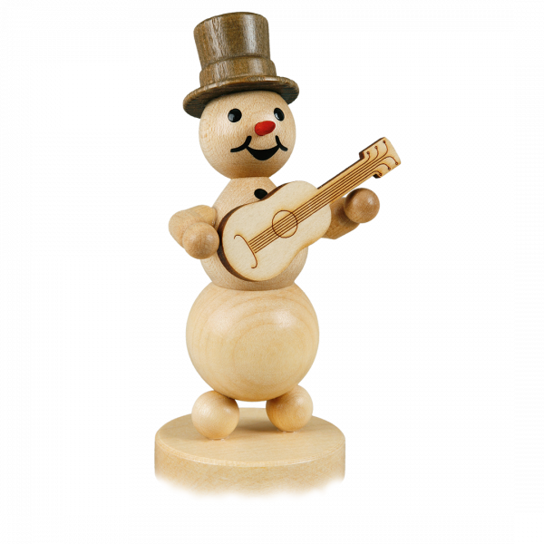 Schneemannmusikant "Gitarre" Sockel 12 cm