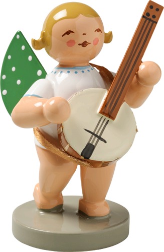 Engel mit Banjo blondes Haar