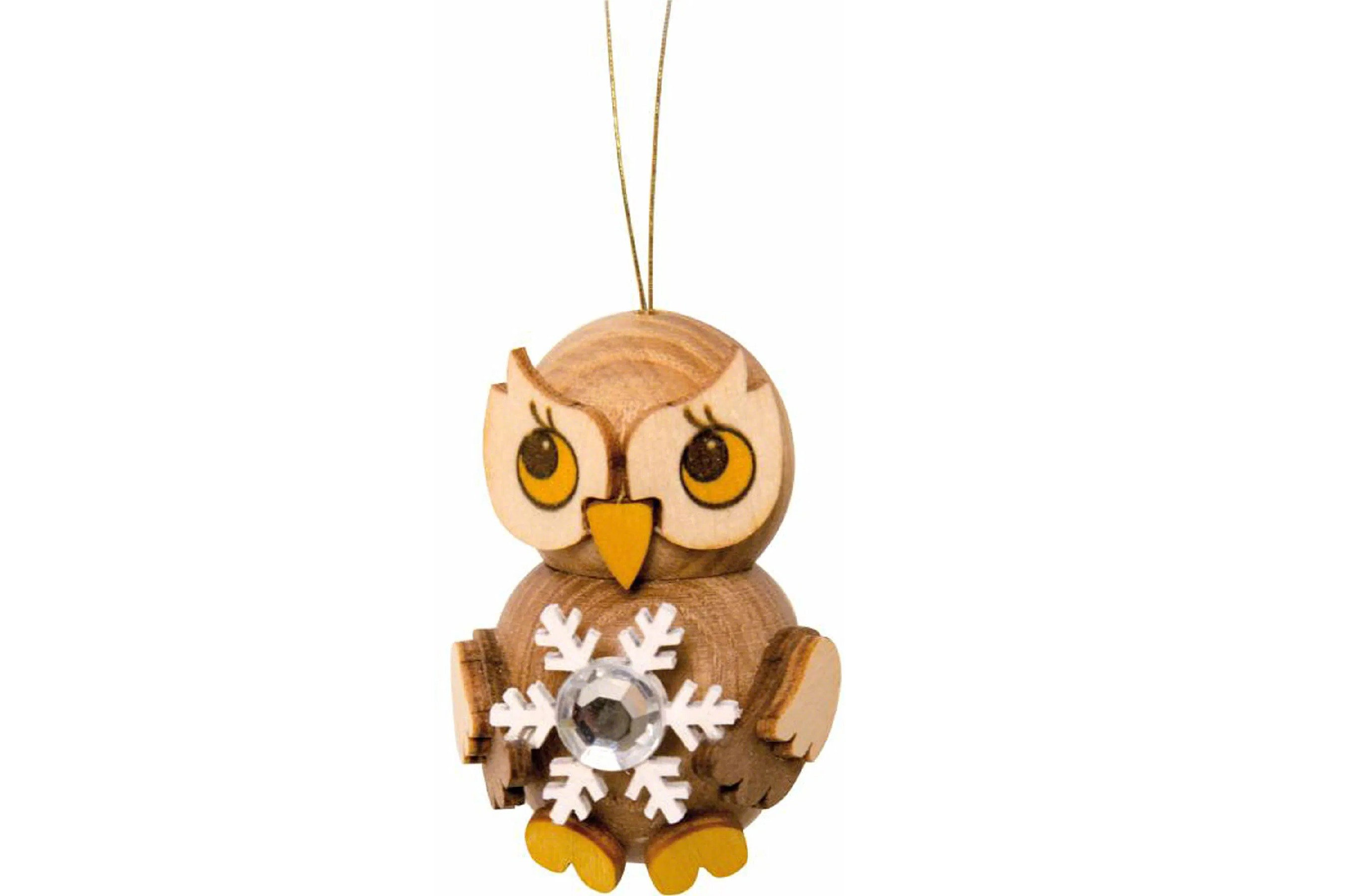BBH Owl child with snow crystal for hanging