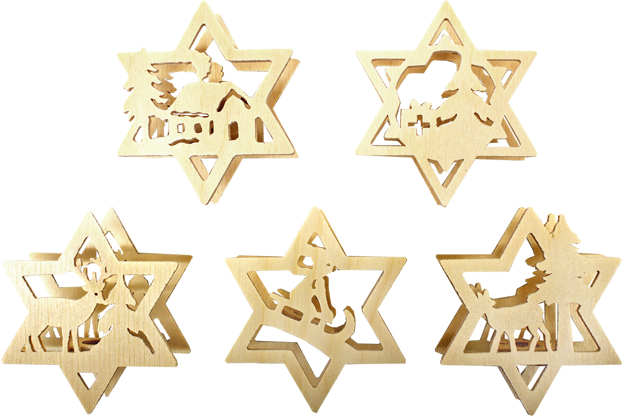 Aufstecksterne 5er Set