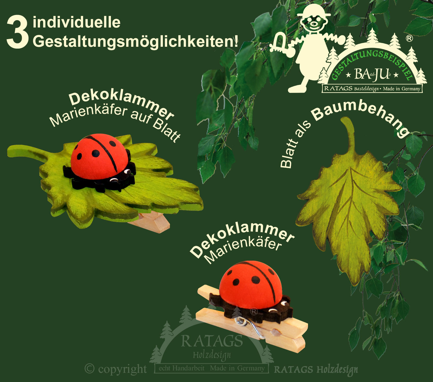 Ladybirds for crafting, small