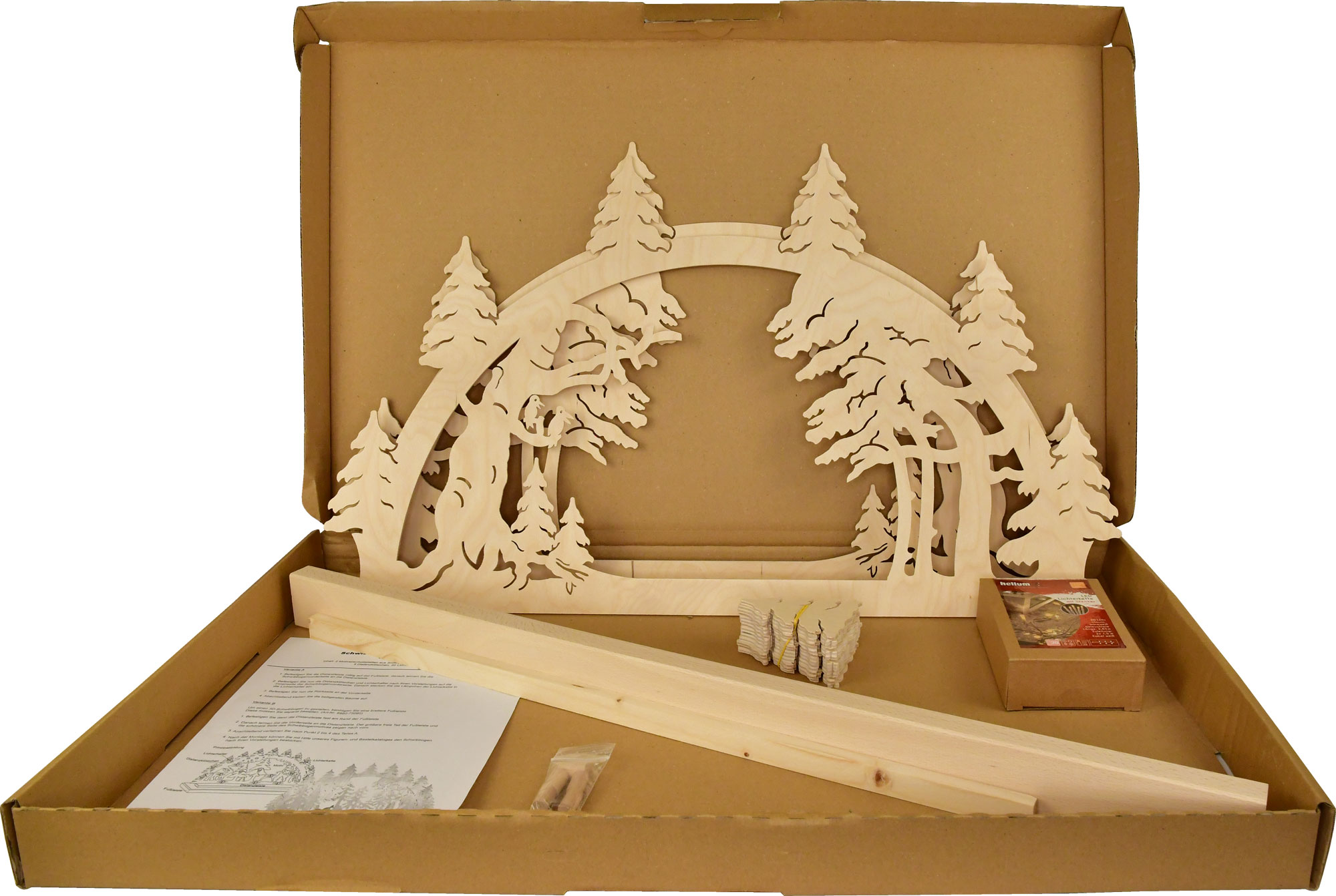 Large candle arch for crafting In the forest