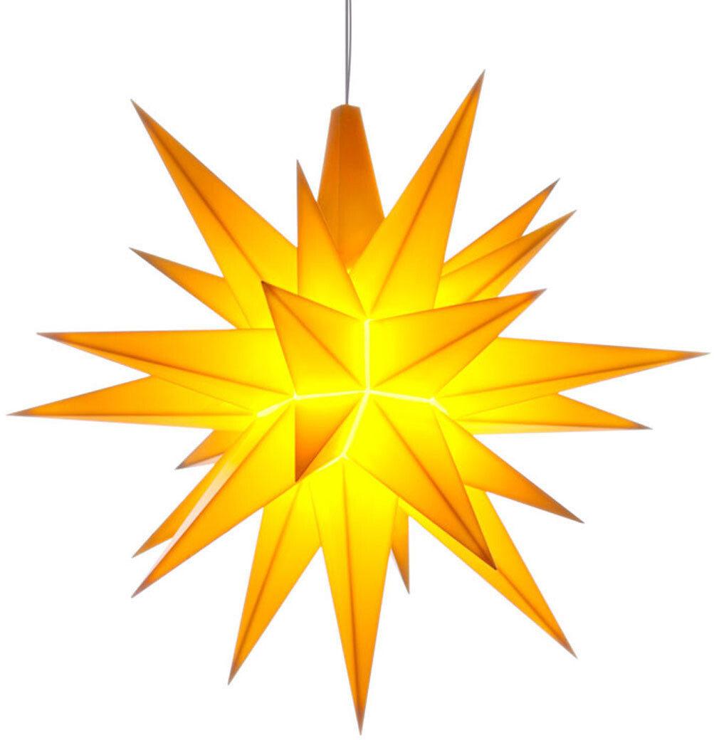 Herrnhut star, A1e, yellow, approx. 13 cm, made of plastic