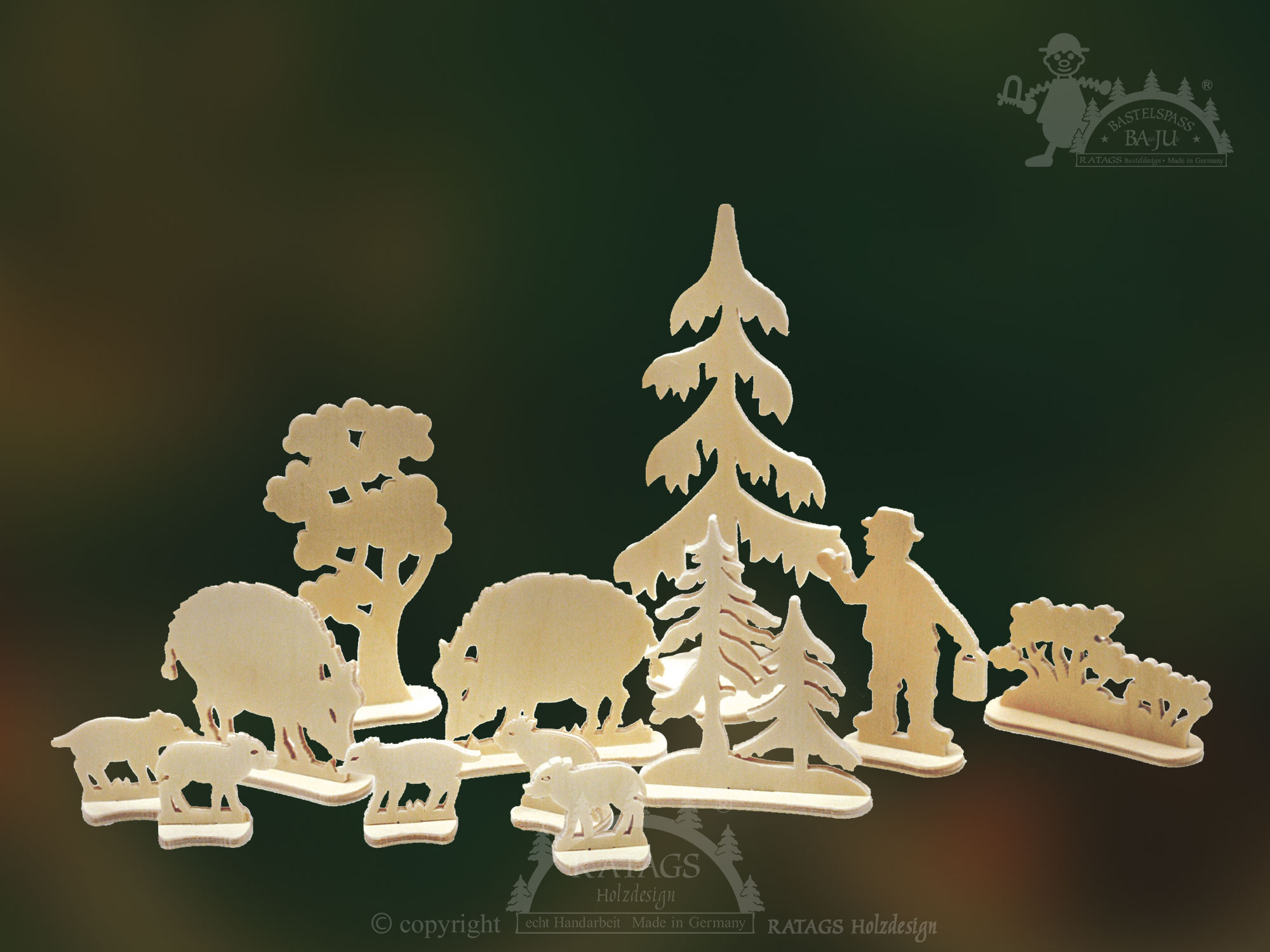 Plug-in figures for crafting, wild boar herd