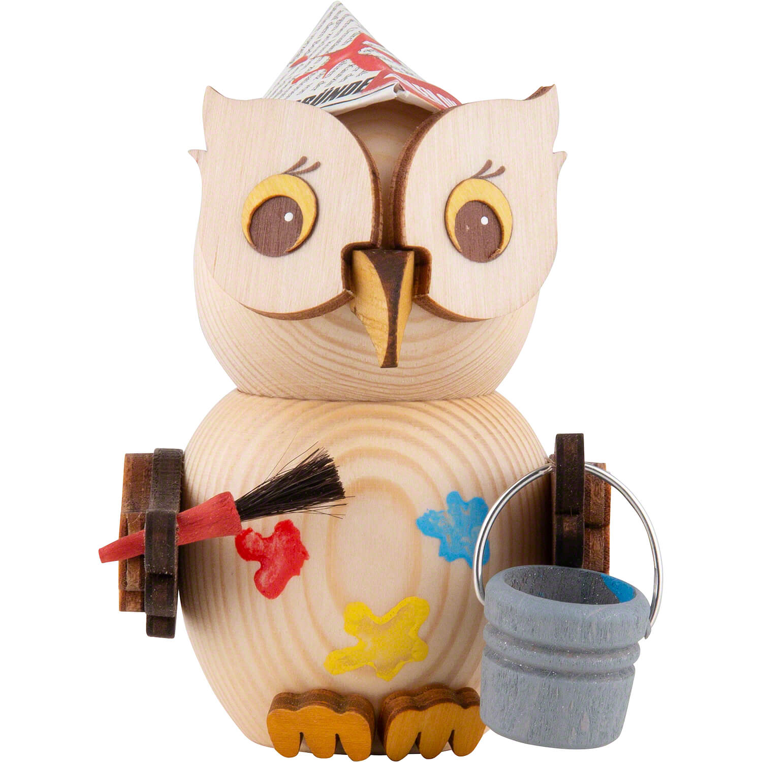 Mini owl painter approx. 7 cm