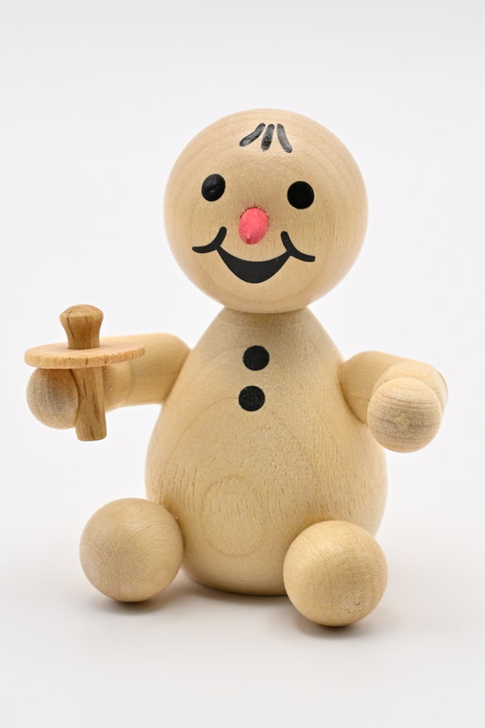Schneemann, Baby, Schnuller H 5,5 cm