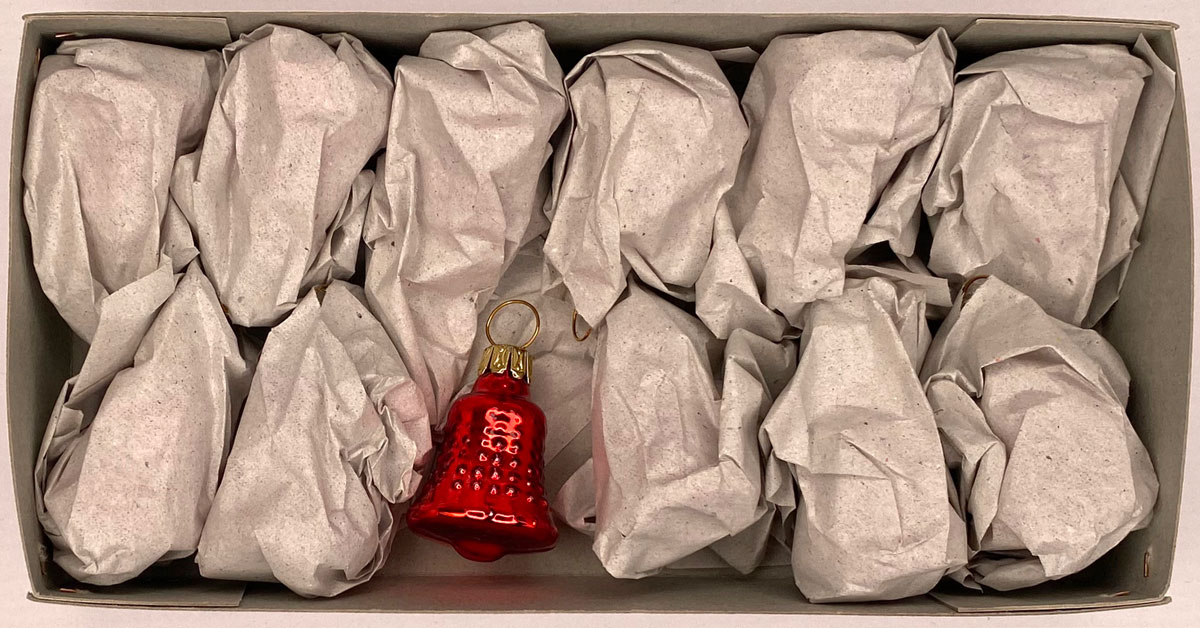 12 replacement bells for D9990-68-72-R dark red bells