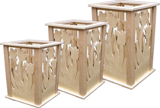 Table lamp for crafting, tulip, large