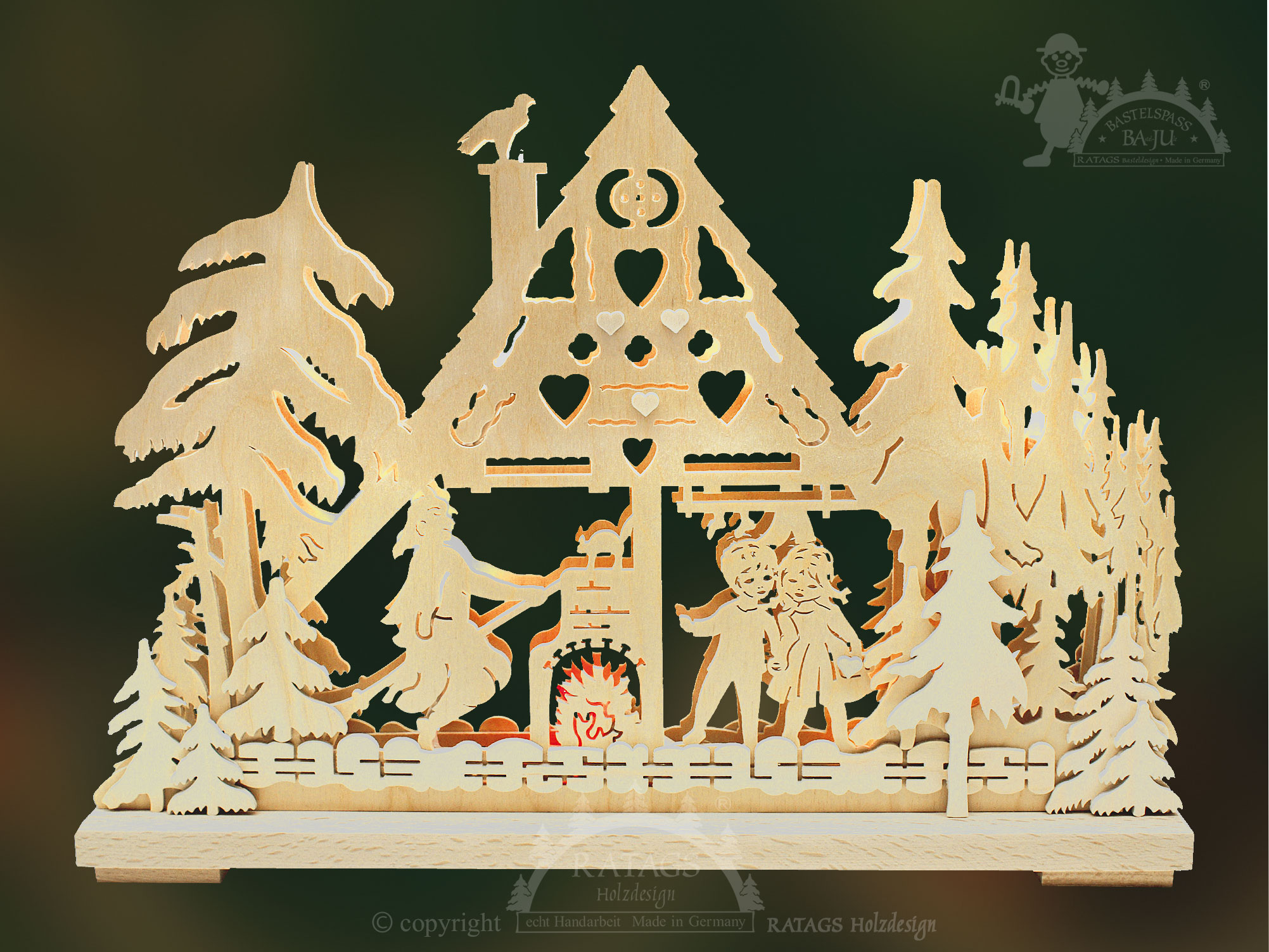 Crafting candle arch, small, gingerbread house