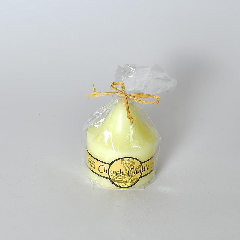 Kerze Church Candle 9 cm, gelb