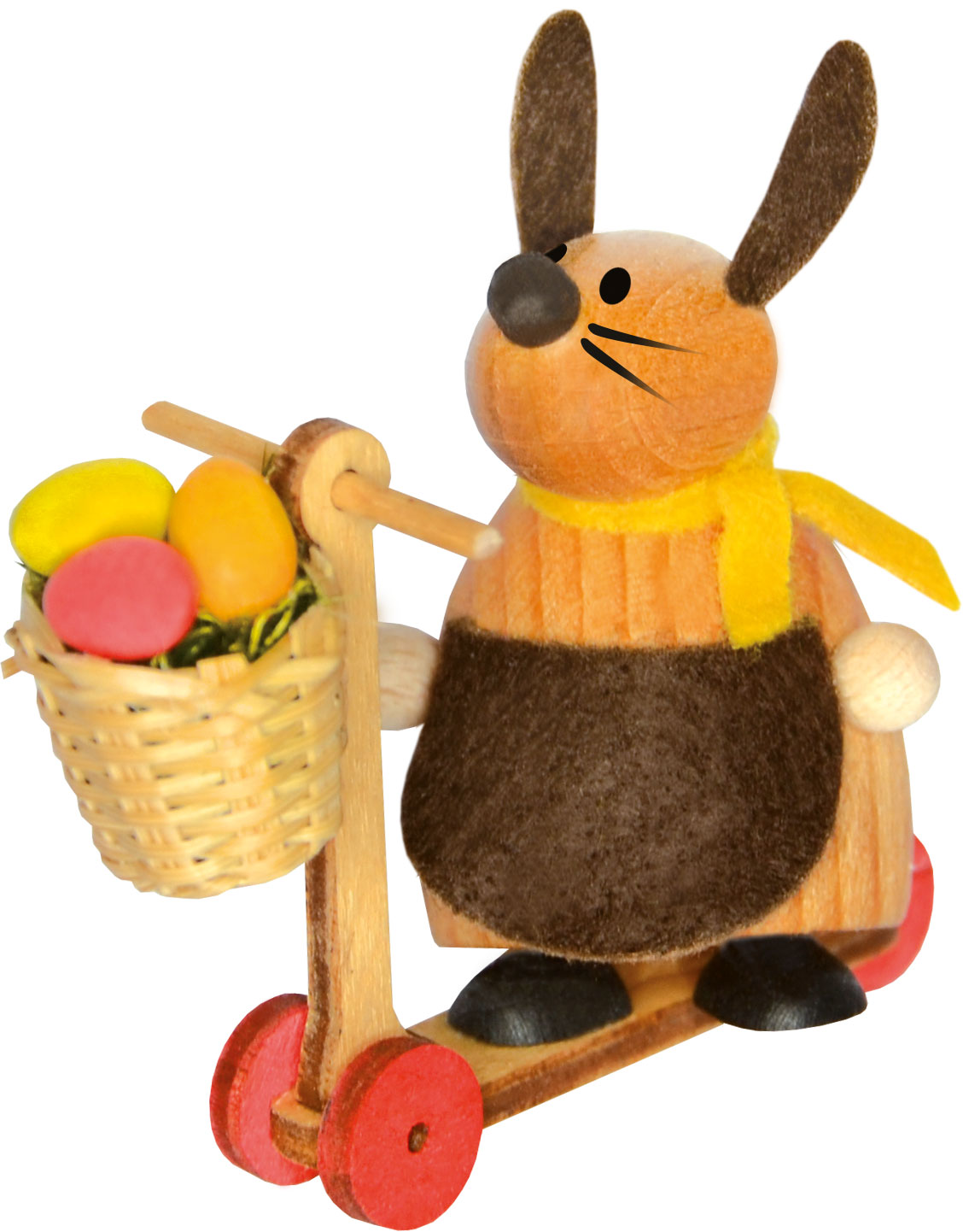 Bunny on a scooter, egg basket