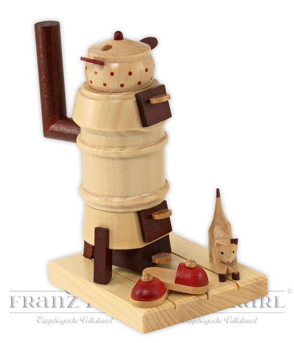 Nature with carved cat smoking oven