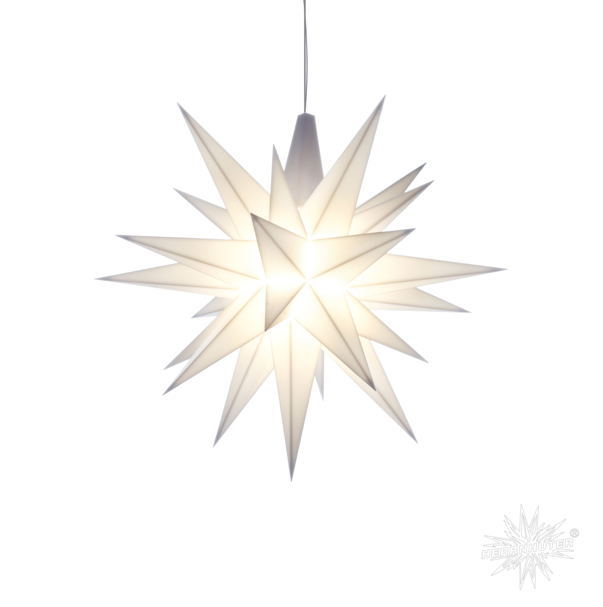 Herrnhut star, A1e, white, approx. 13 cm, made of plastic