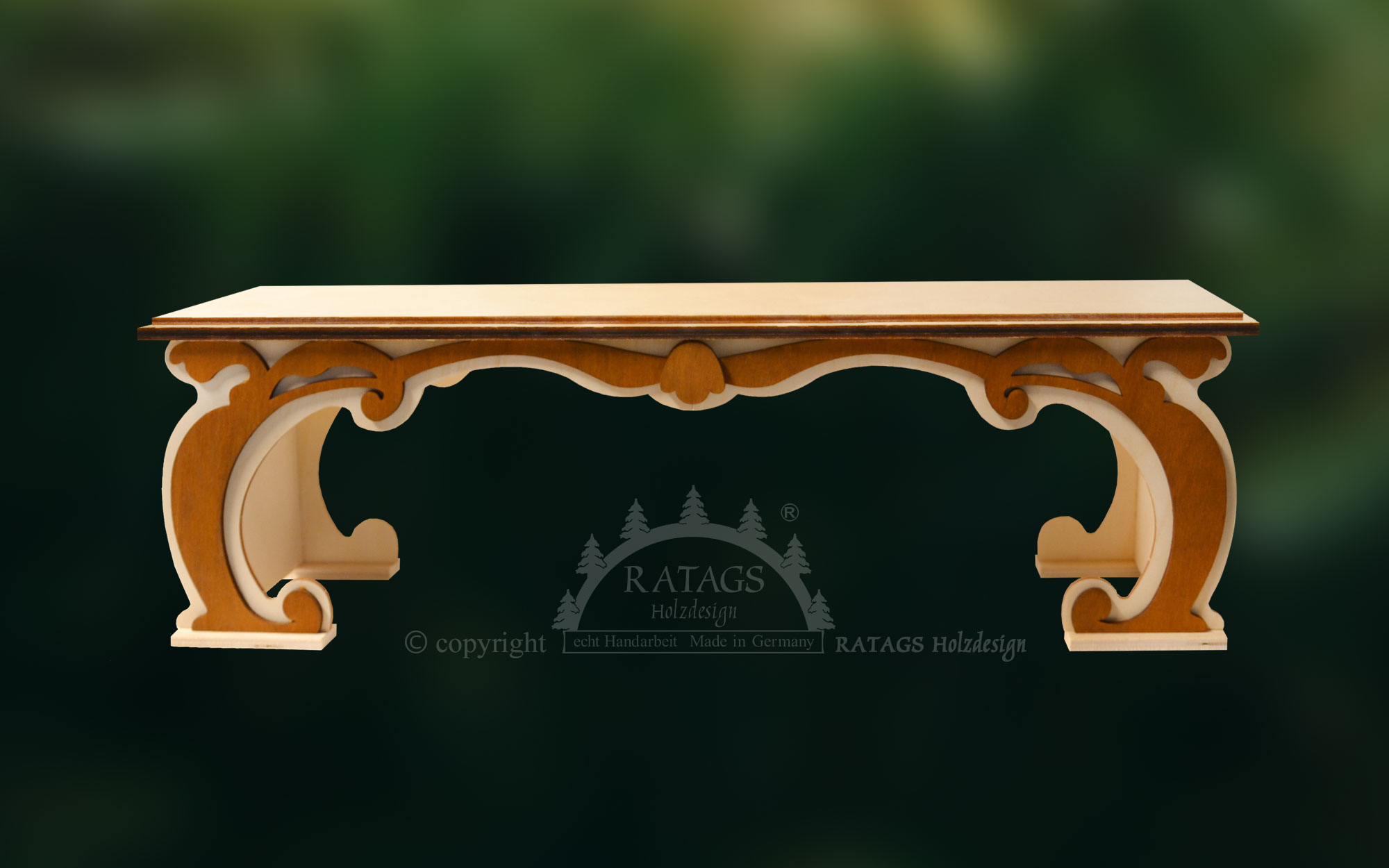 Ornament-Konsole, klein, braun Ornament-Konsole, klein, braun