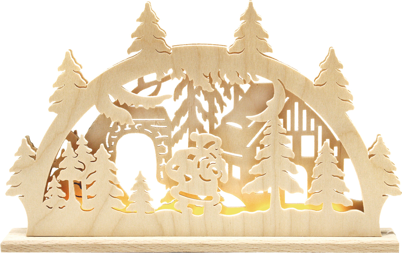 LED candle arch for crafting Knecht Ruprecht