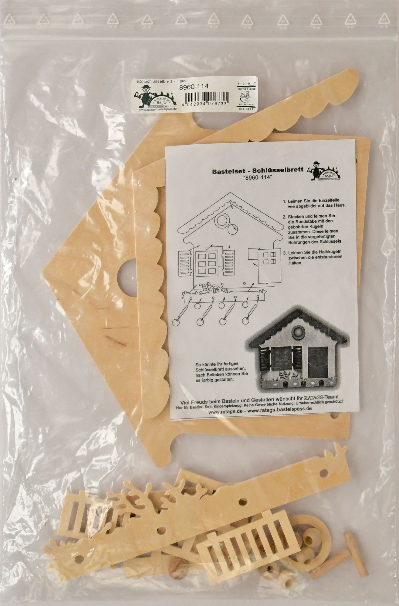 Schlüsselbrett zum Basteln, Haus Schlüsselbrett zum Basteln, Haus