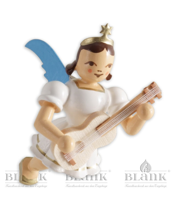 Ángel flotante con guitarra de colores