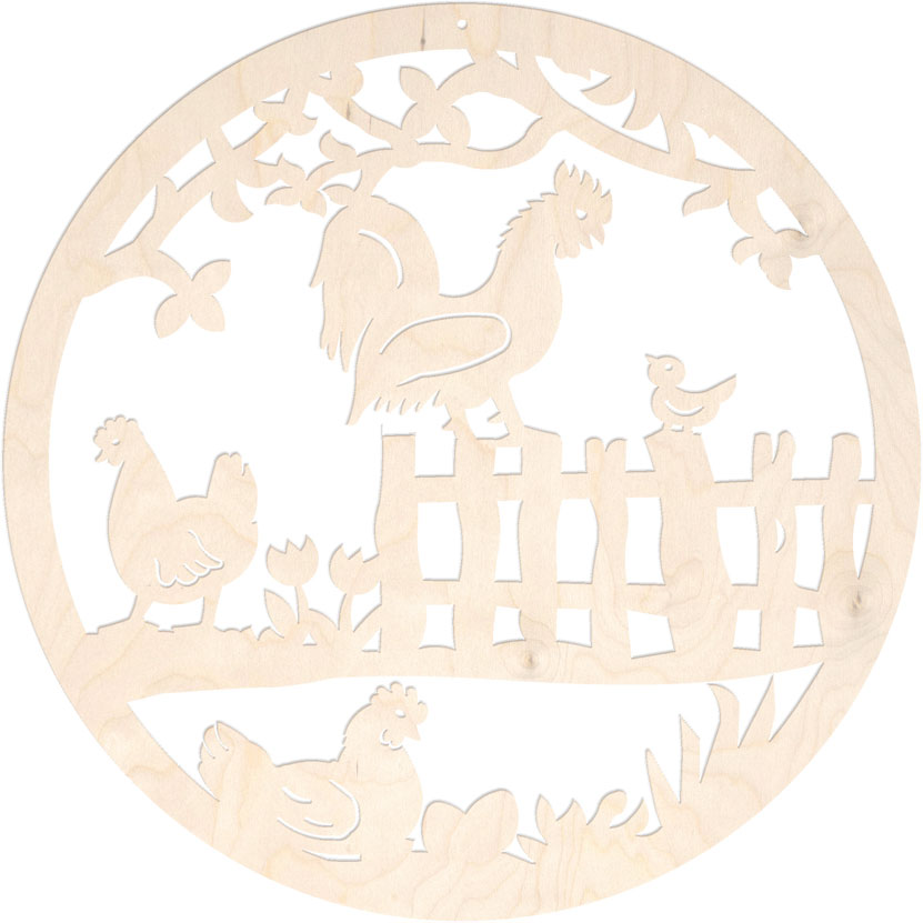 Window picture, At the garden fence