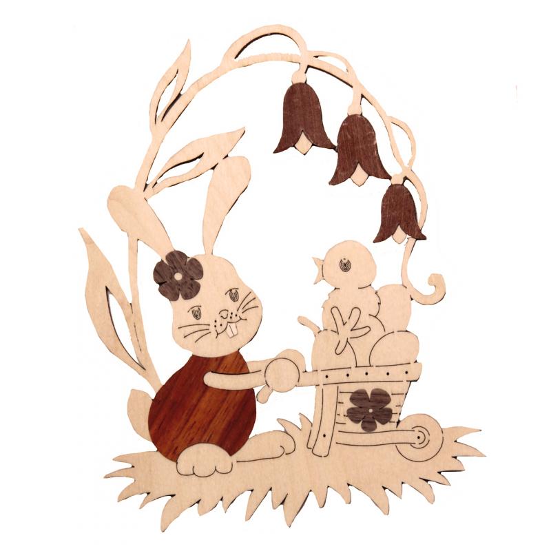 Fensterbild Stupsi mit Schubkarre