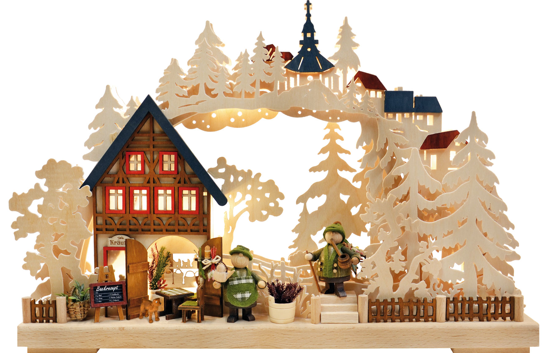 Small 3D Schwibbogen, Kräuterstube