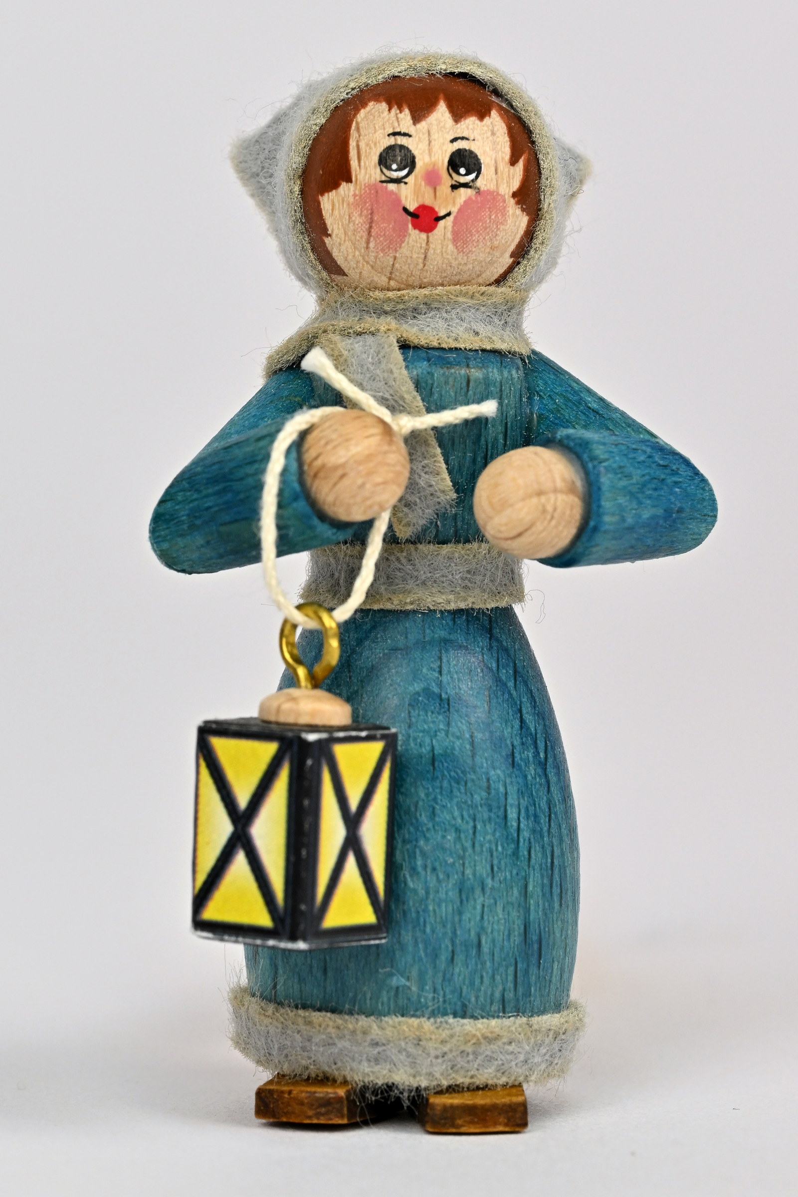 Figur, Laternenkind, taubenblau