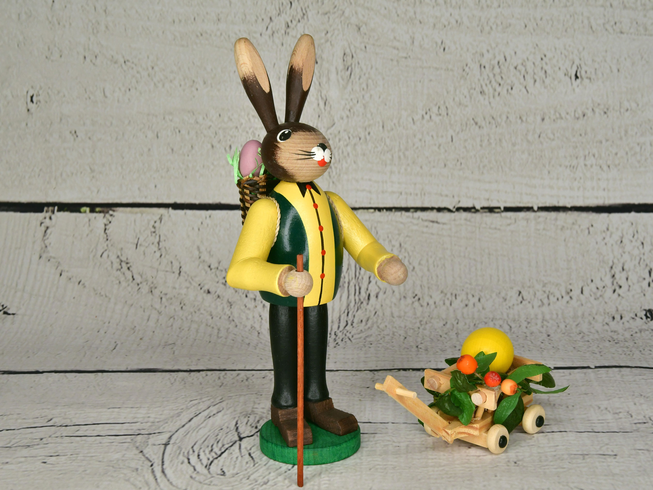 Easter bunny with walking stick