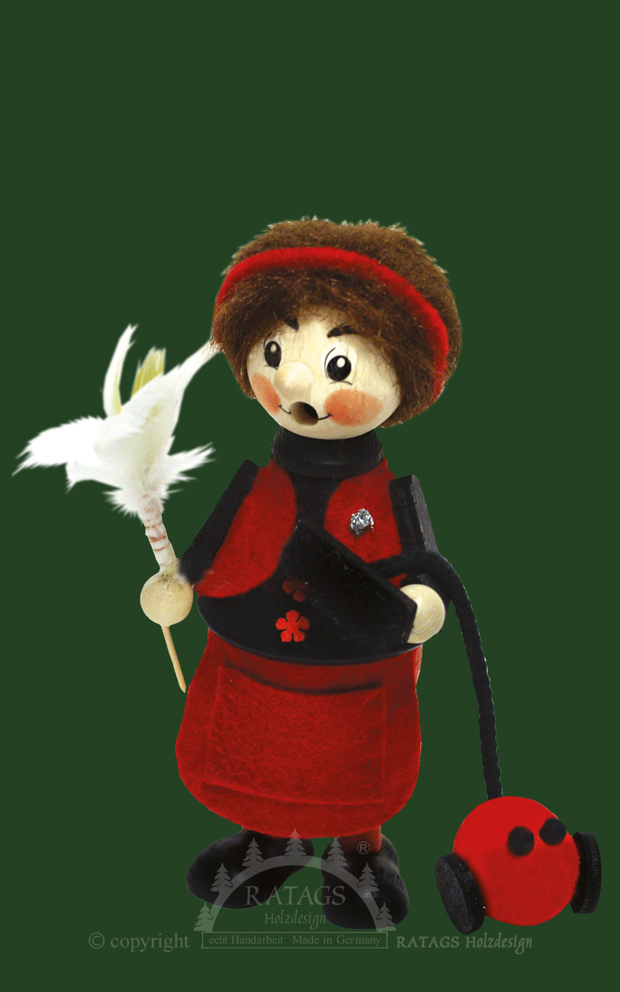 Funny fellow, cleaning fiend