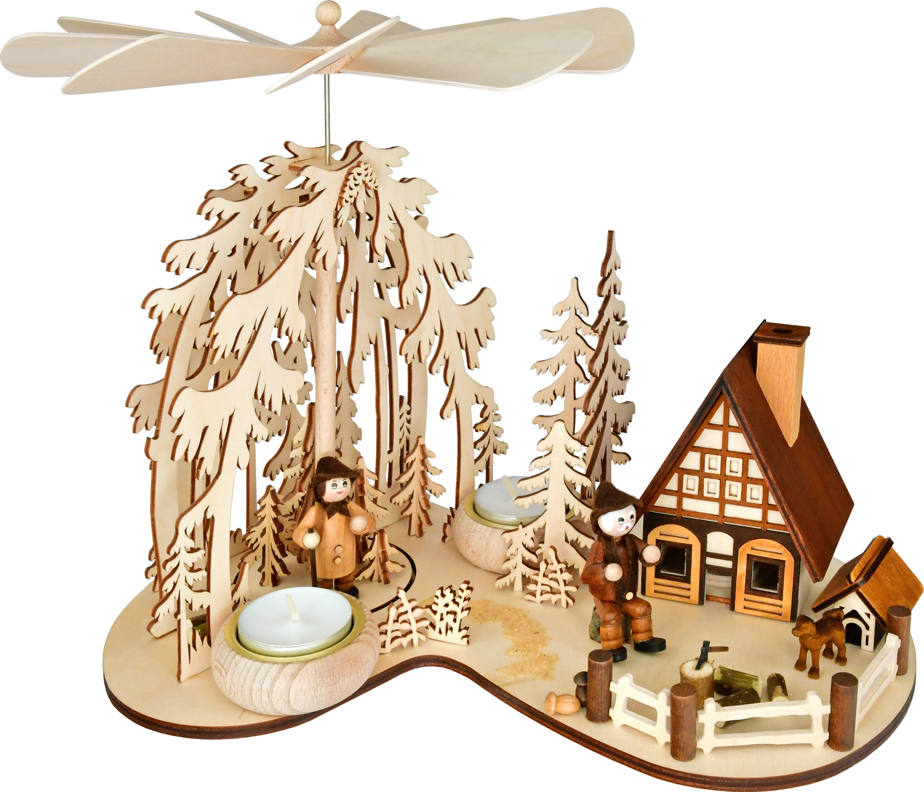 Forest clearing pyramid, large base plate Incense house, forest people