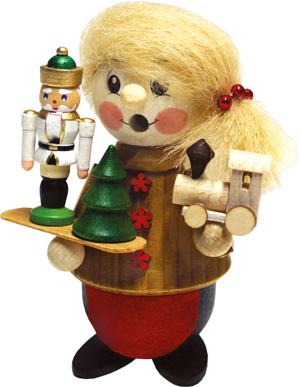 Erzgebirge girl with nutcracker, short clogs