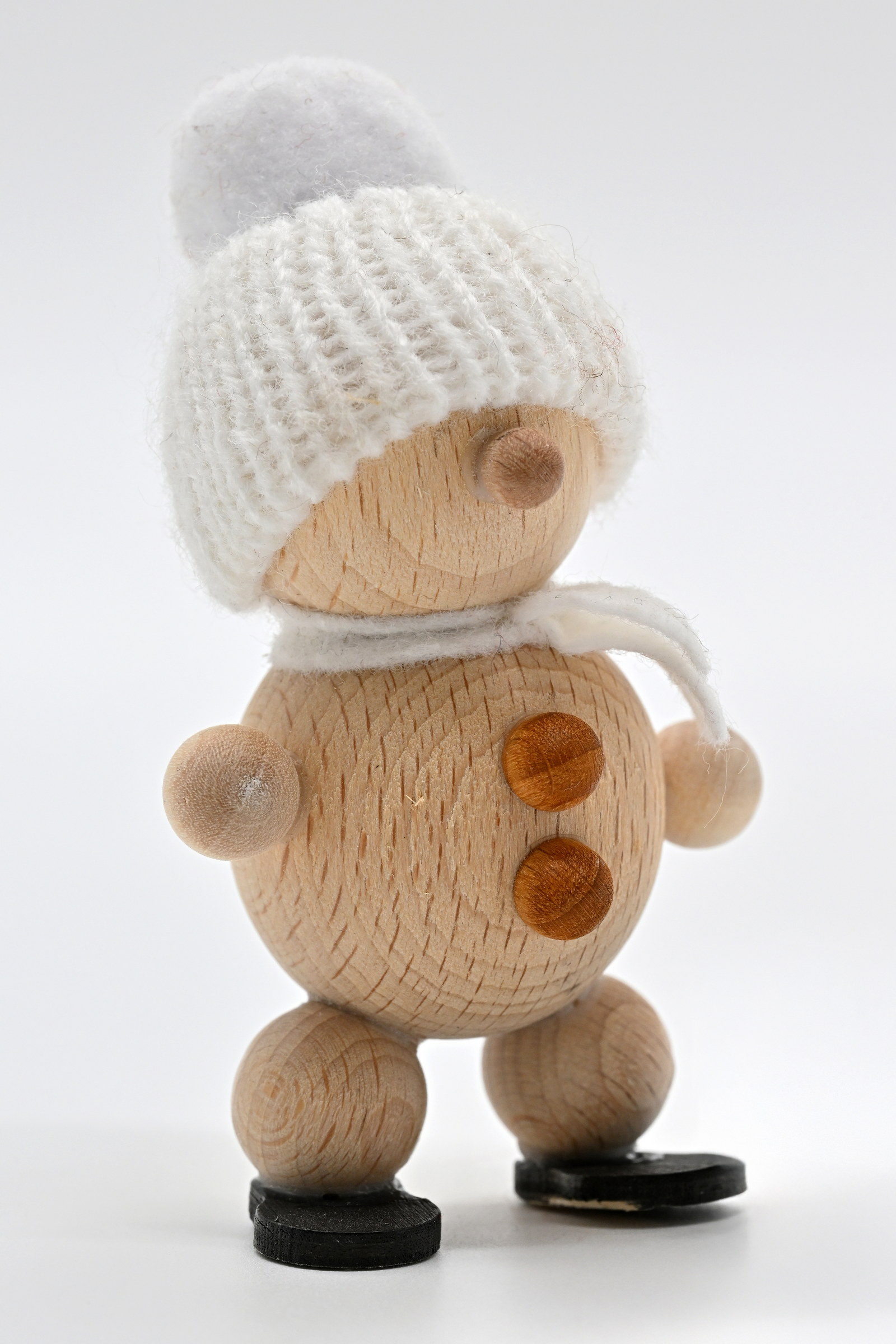 Schneemann natur weiße Mütze, 8,5 cm