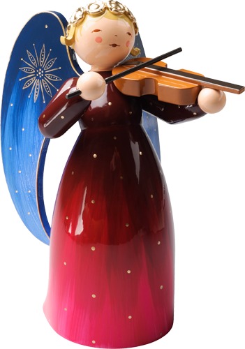 Engel reich bemalt, groß, mit Violine, r