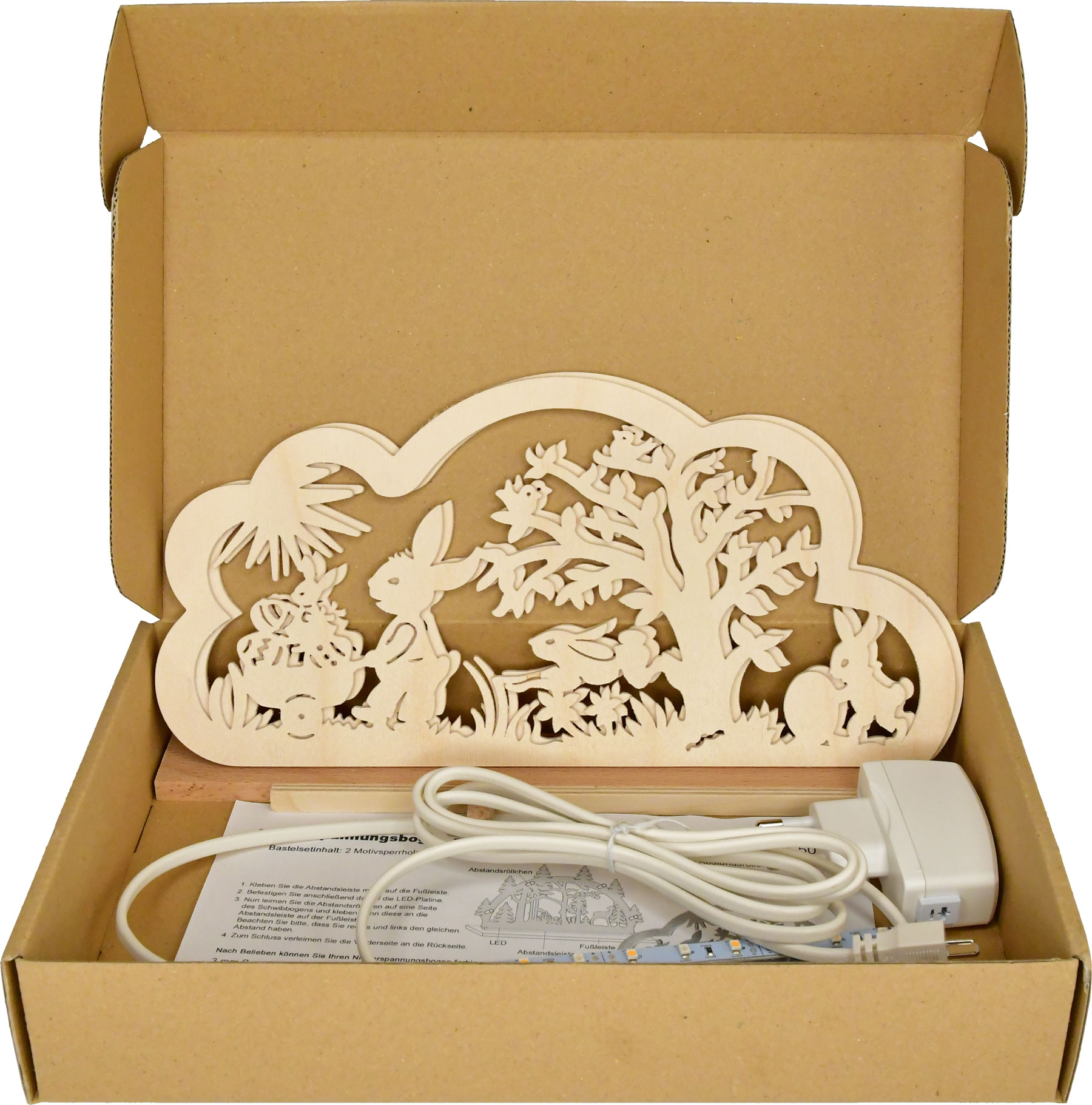 LED candle arch for crafting Rabbit children