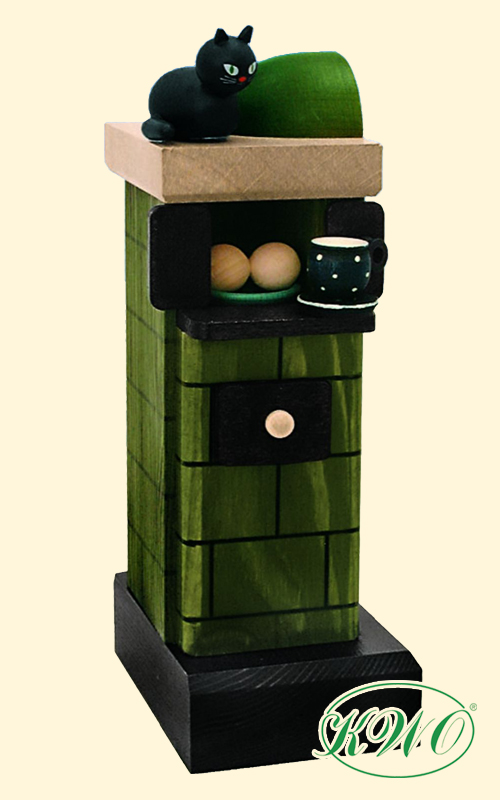 Green tiled stove, incense burner