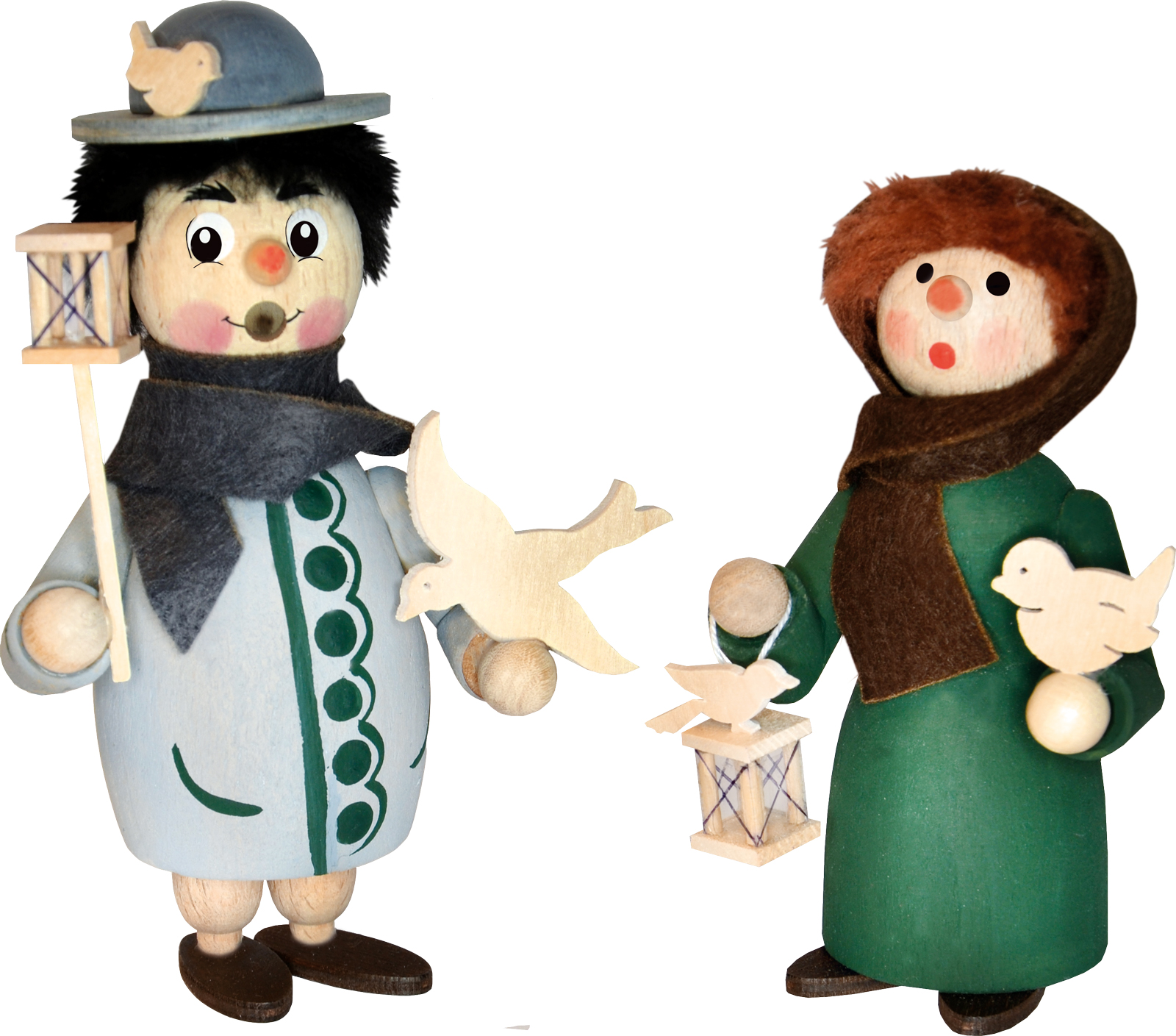 Røgelsefigurer til hobbybrug, fugleavler (RM) med kone (figur)