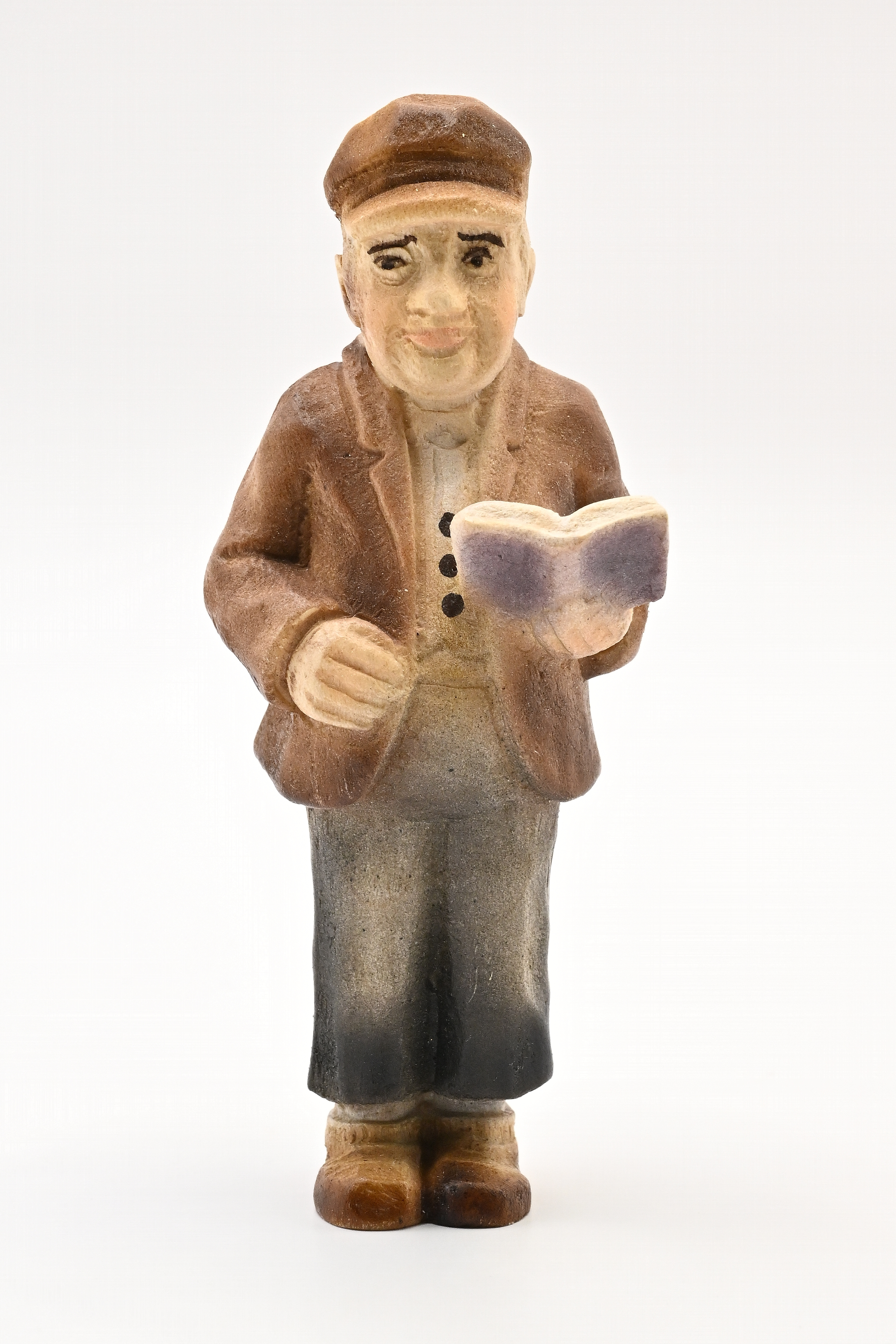 Abuelo con libro, coloreado, 90 mm.